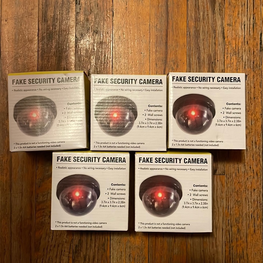 Fake Security Cameras Lot of 5